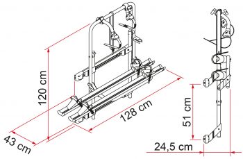 Carry Bike 200 DJ Ducato antes 2006 02093A65A dimensiones