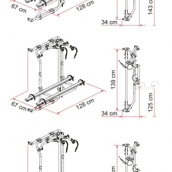Carry Bike Ducato Frame desde 2006 02094 25A dimensiones