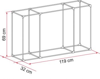 KIT FRAME CARGO BACK 06106 01 dimensiones