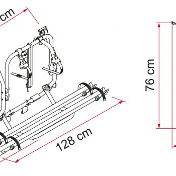 PORTABICICLETAS CARRY BIKE VW T2 02093B63A DIMENSIONES