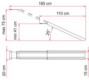 esquema rampa moto autocaravana fiamma 02095 04