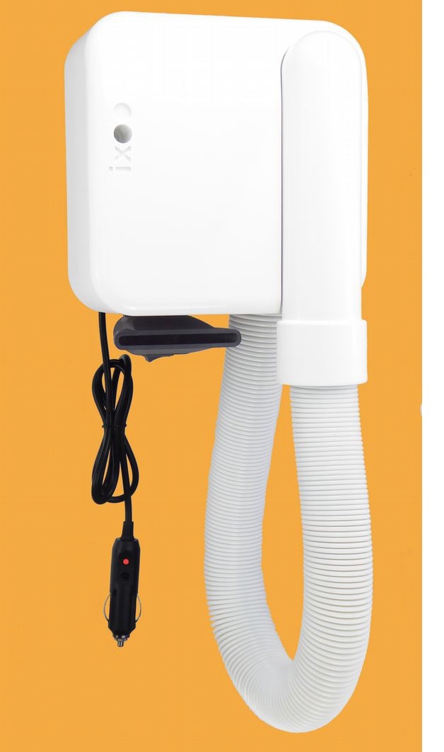 Secador de pelo IXOO V4.0 Blanco 12V para autocaravanas y furgonetas camper  | MasQueCamper