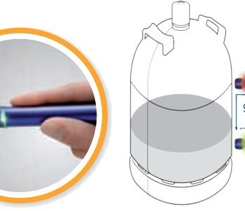 Salida con llave para bombona azul camping-gas para autocaravanas