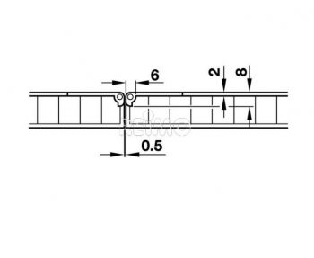 Bisagra plegable reforzada 65 x 30 2