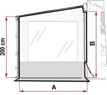 Cerramiento Lateral Toldo Side W Pro F35 Van FIAMMA 3