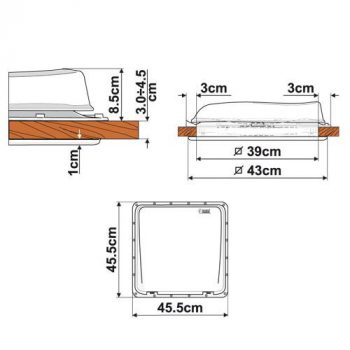 Claraboya Vent Crystal 40 x 40 FIAMMA 2