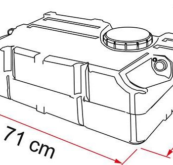 DEPOSITO AGUA FIAMMA TANK 70 LITROS FIAMMA 2