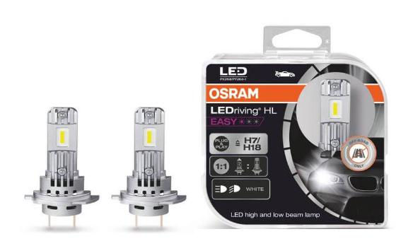 Juego de 2 lámparas H7 LEDriving HL EASY de OSRAM para
