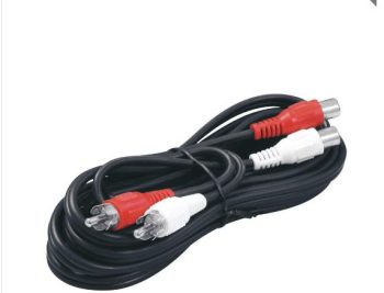 CONEXIÓN 2 RCA MACHO - 2 RCA HEMBRA 2,50M