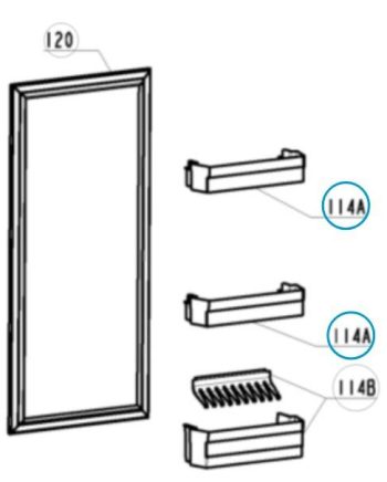 Estante de puerta Nevera Dometic (Varia Opciones)