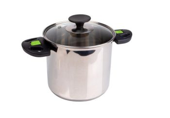 Juego de ollas de acero inoxidable 3 uds. con asas plegables y tapa de cristal - Imagen 2