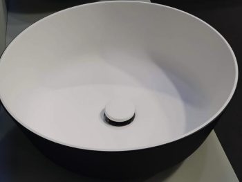 Lavabo redondo ø300 Ocritech blanco/negro