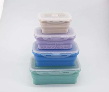 PACK 4 TUPPER DE COMIDA RETRÁCTILES PARA AUTOCARAVANA - INCASA