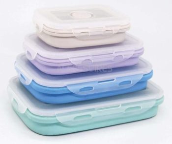 PACK 4 TUPPER DE COMIDA RETRÁCTILES PARA AUTOCARAVANA - INCASA - Imagen 3