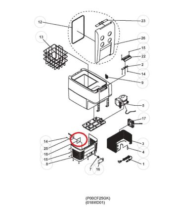 Pieza electrónica MAIN PCB para nevera Dometic