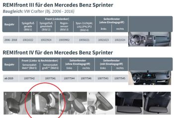 Remis frontal Mercedes Sprinter 06-16 espejo angular - Imagen 2