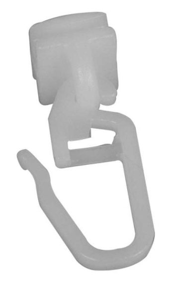 Set 100 Gancho carril cortina plástico y aluminio