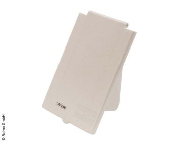 Tapa toma exterior 220 V rectangular Blanca