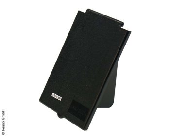 Tapa toma exterior 220 V rectangular Negra