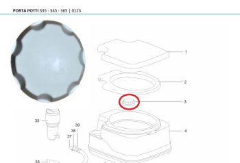 Tapón de deposito agua limpia Potti 335