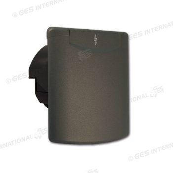 Toma exterior de diseño rectangular gris de 220 V - Imagen 2