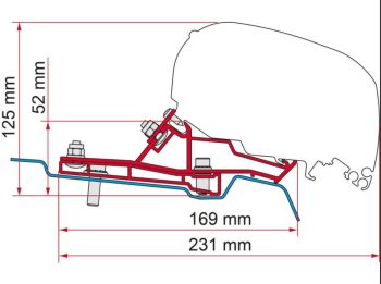 kit adaptador Ford Transit Van H2L2 (290cm)