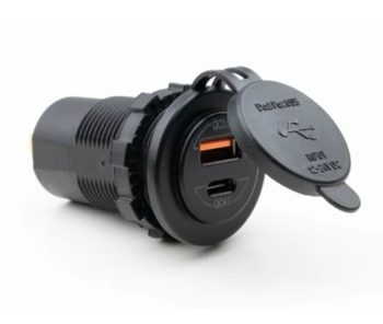 Toma USB QC 3.0 + USB-C QC 4.0 Haba
