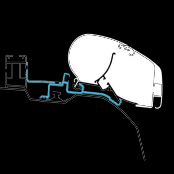 Soporte fijación Toldo PR2000 / PR2500 techo elevable Ducato H2 - 9103104379