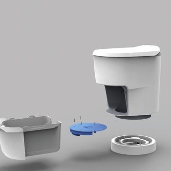 Clesana C1 inodoro portátil de sellado con base redonda