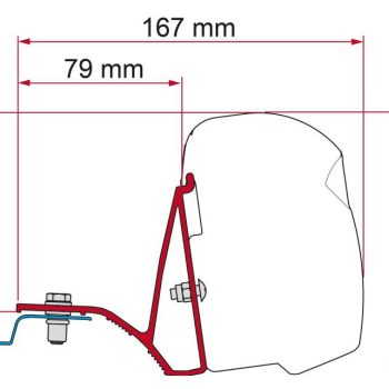 Kit instalación toldo F43 Van - Renautl Trafic/ Opel Vivaro/ Nissan NV300/ Fiat Talento