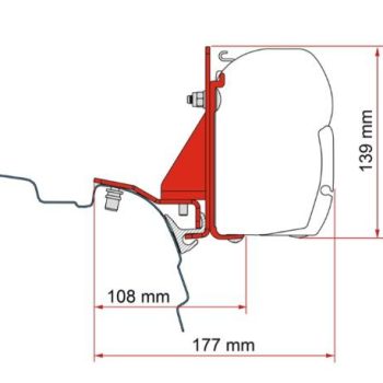 Kit instalación toldo Fiamma F43 Van - VW T5/T6 Multirrail Reimo