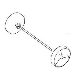 Recambio 2 Ruedas + eje Cassete WC Thetford C234/C200/C220
 - 200640
