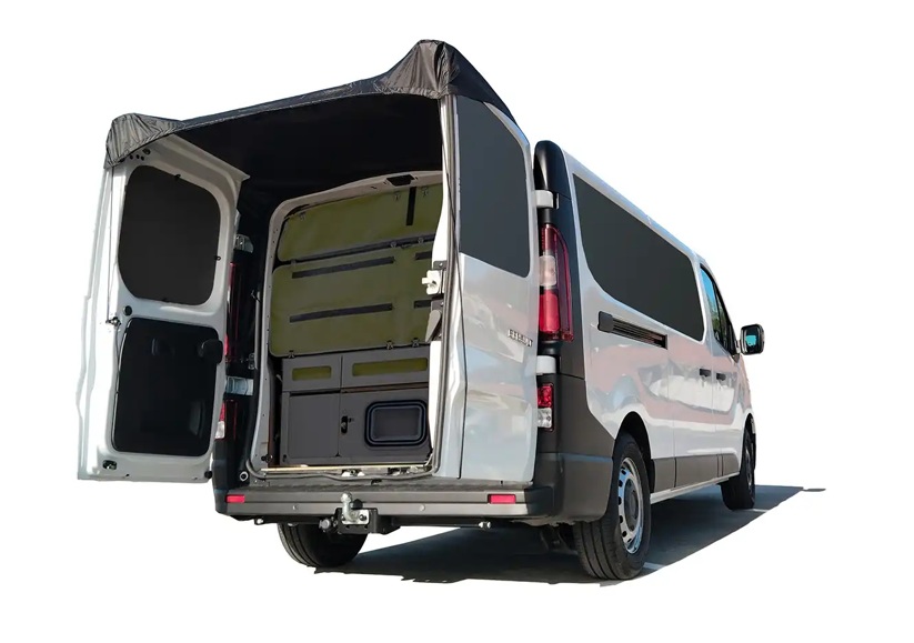 Toldo trasero 3 en 1 para vehiculos de doble puerta trasera -Trafic, Primastar, Talento, NV300, Vivaro