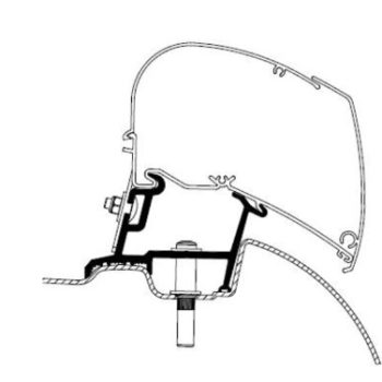 Kit instalación Thule Omnistor 6300/ 6200/ 9200 Mercedes Sprinter/ VW Crafter 06-16